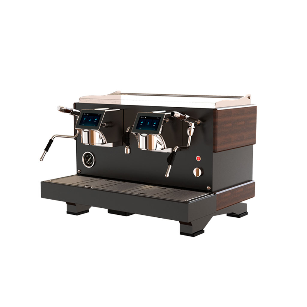 Maquina De Cafe Espresso Comercial Negra Tactil De 4.500W, Dos Cuerpos 220V/60HZ, Caldera De 11L,FR-MCE360N2G220V Freeze