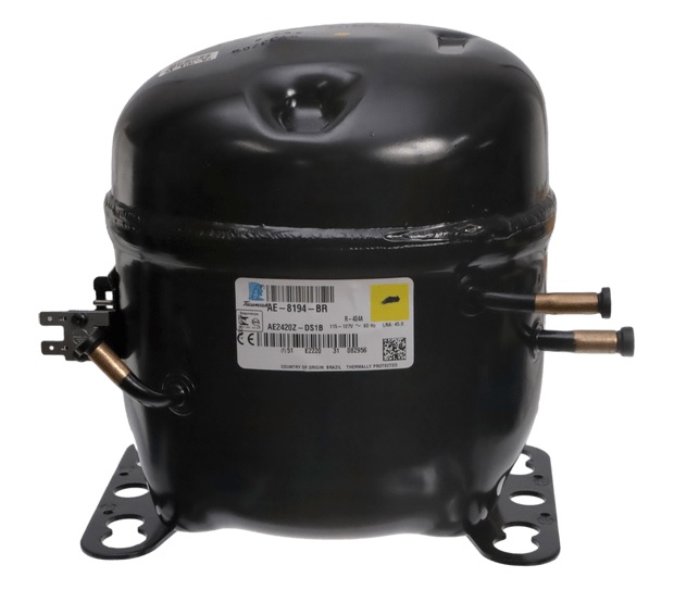 Compresor Tecumseh Brasil 1/2HP R404A Baja 110V/1PH/60HZ LBP 2050 Btu/H Congelacion AE1490BR