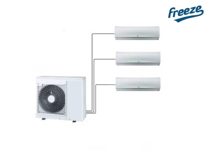 A.A. Tipo Multi Split 48K BTU, 220V/1PH/60HZ R32 Marca Freeze 2 X FRMS12KBTUIWM + 1 X FRMS24KBTUIWM + 1 X FRMS48KBTU220V
