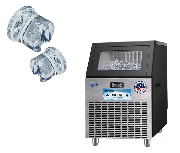 Fabricador De Hielo En Cuadritos/Gourmet, 110V/60HZ, Capacidad: 100KG/24H,CAPACIDAD Almac= 25KG FR-C100KG Freeze