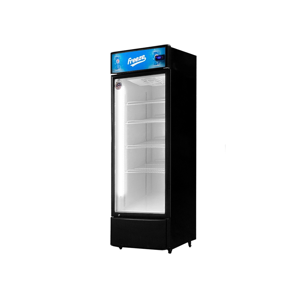 Nevera Cervecera Vertical Dual Negra Con Puerta De Vidrio 400L Temp: -8°C~10°C Marca Freeze FRV-400LW 100000063F
