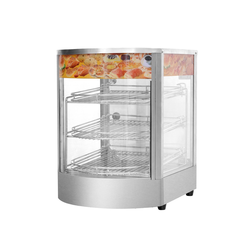 Vitrina Exhibidora Caliente Vertical, 3 Bandejas 110V/60HZ, Potencia: 850W, Tamaño: 35X43X50CM, Marca Freeze WK15A04500H