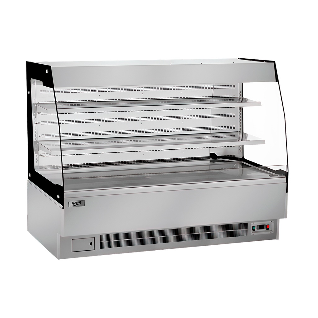 Vitrina Panoramica Pastelera Refrigerada, 1.5M Largo X 0.74M Fondo X 1.20M Alto, Temp: 3°C-10°C, 220V/60HZ FR-VEBF150CM 100000345F