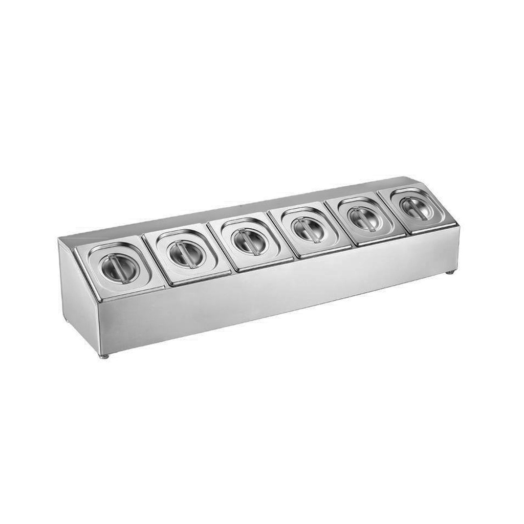 Bandeja Gastronomica/Buffet De Acero Inoxidable (6 Tanques), Tamaño: 99X24.5X21CM, Marca Freeze WK20A01600H