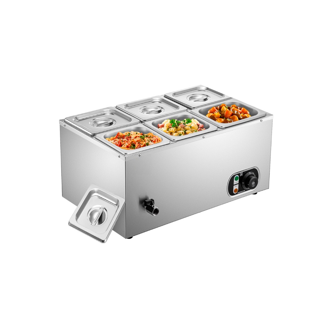 Baño Maria Electrico De 6 Bandejas Sobremesa, Capacidad: 13L, Potencia: 1.500W, Marca Freeze WK07W10600H