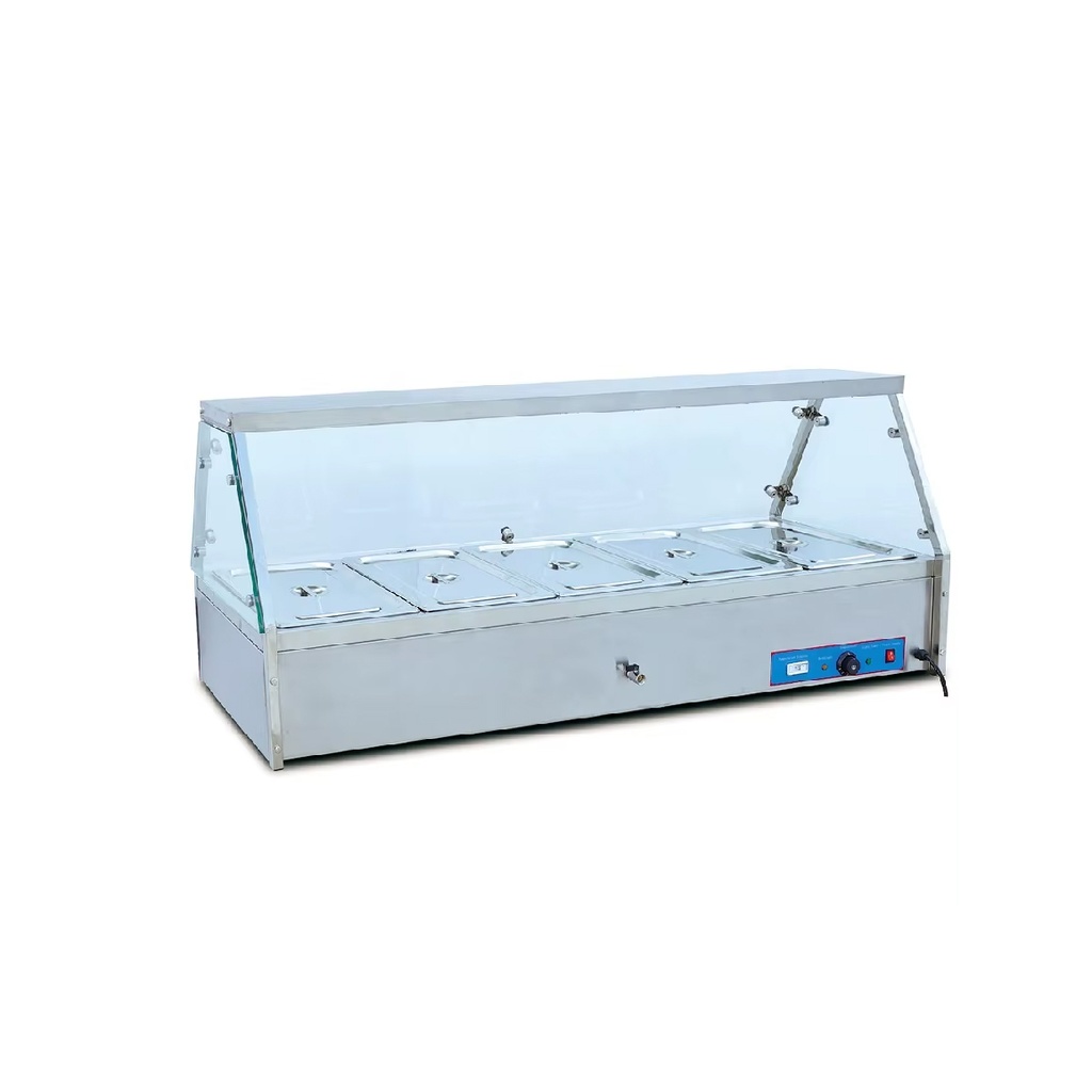 Baño Maria Electrico De Mesa Con Cupula De 5 Depositos, 110V/60HZ, Tamaño: 175*63*70CM Marca Freeze WK07W06800H