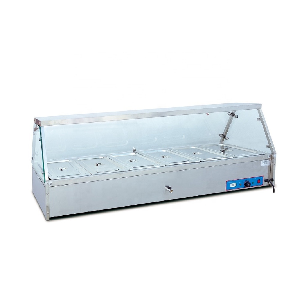 Baño Maria Electrico De Mesa Con Cupula De 6 Depositos, 110V/60HZ, Tamaño: 210*63*70CM Marca Freeze