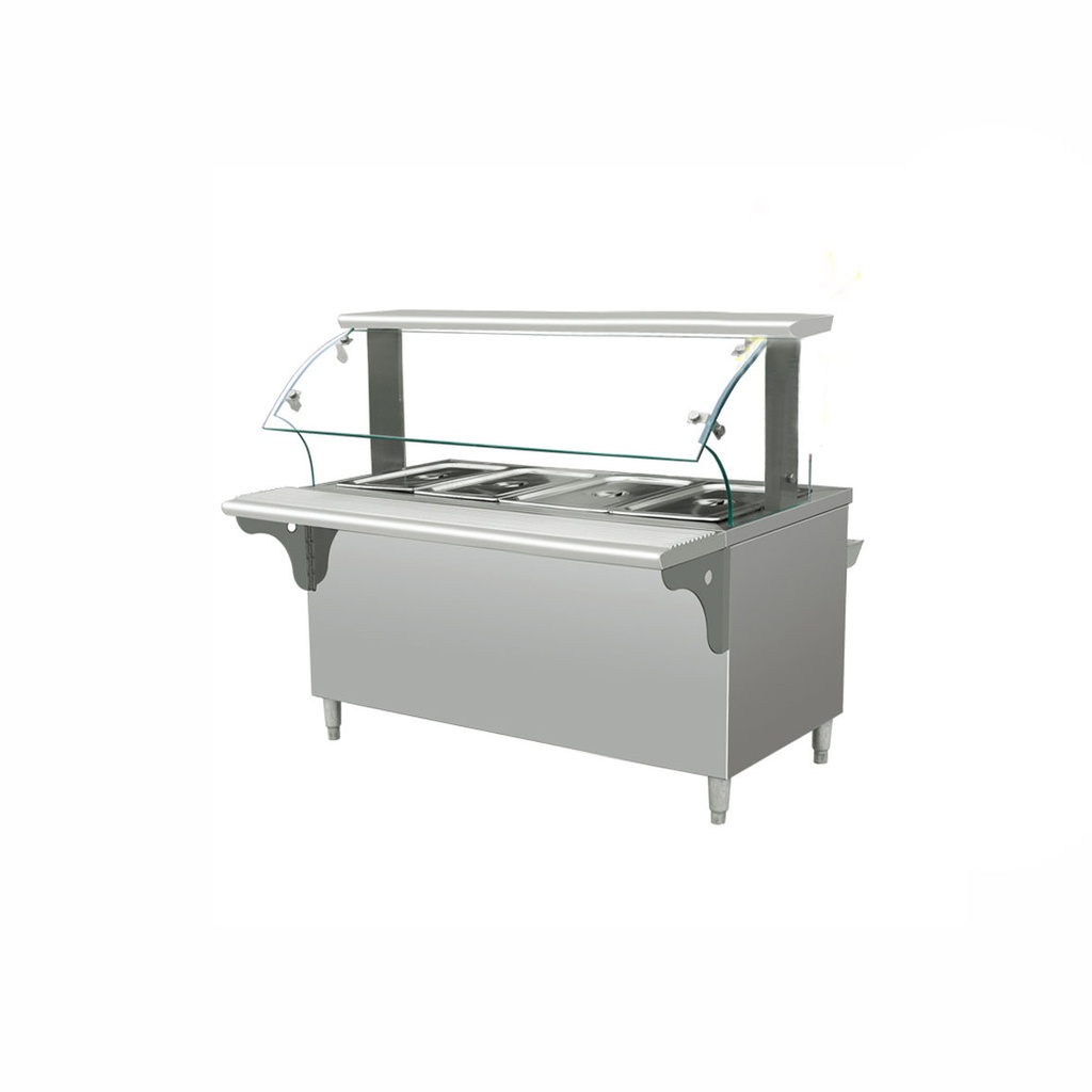 Carro Baño Maria, Calentador De Alimentos/Electrico/Acero INOXIDABLE,110V/60HZ,4 BANDEJAS,150X80X130CM,MANT.TEMP 2-3HRS