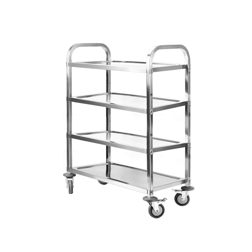 Carro Servicio De Acero Inoxidable Restaurantes/Laboratorios De 4 Niveles Con Ruedas, Tamaño: 70X40X108CM, Marca Freeze WK12A14002H