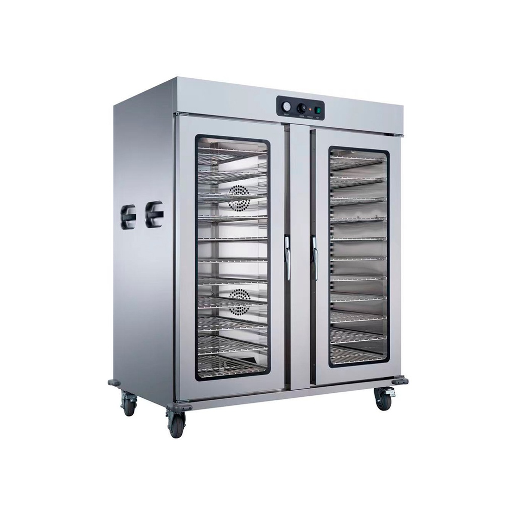 Carro Termico Para Transportar Y Conservar Alimentos, Doble Puerta De Vidrio De 22 BANDEJAS,110V/60HZ, Temp: 85°C,FREEZE