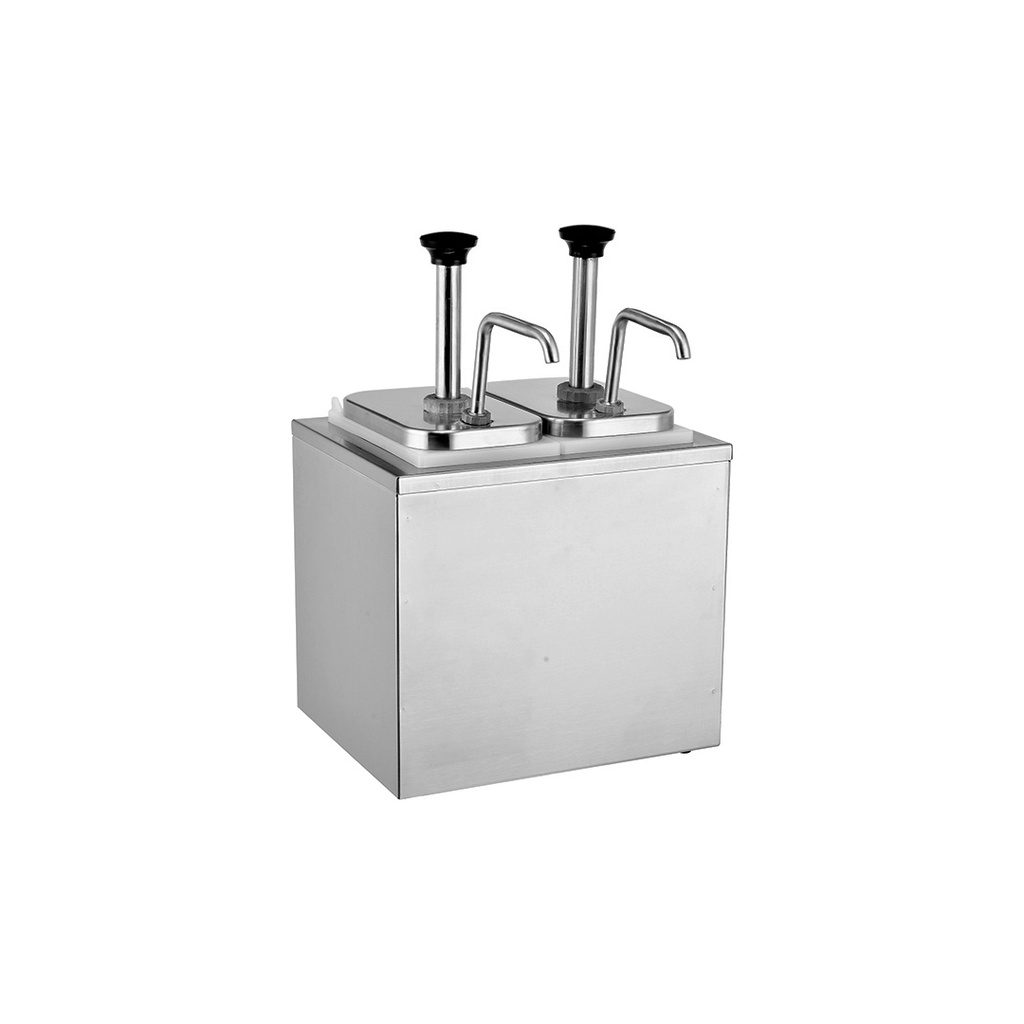 Dispensador De Salsas Manual De Acero Inoxidable, Capacidad: 2 Tanques De 2L C/U, Marca Freeze