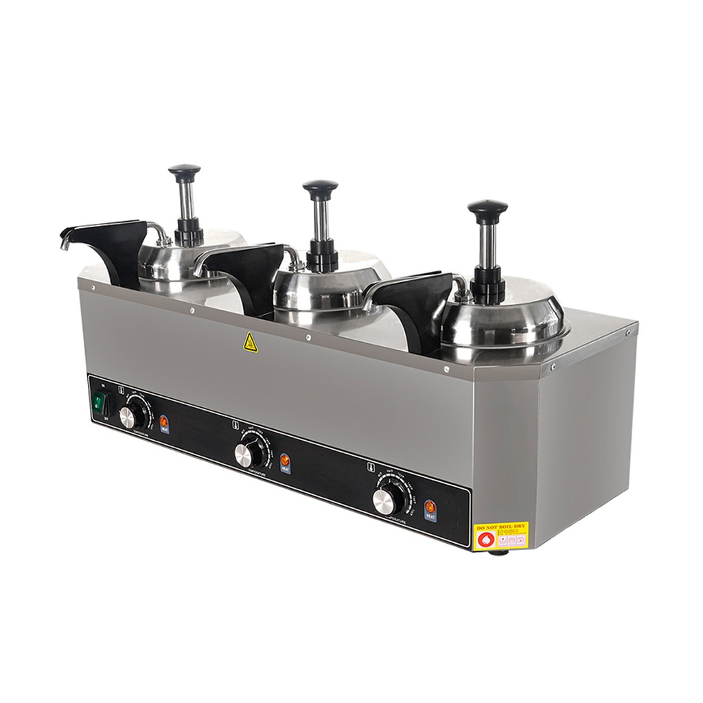 Dispensador Electrico Comercial Para Salsas Triple De Acero 110V/60HZ, Potencia: 1.710W, Marca Freeze