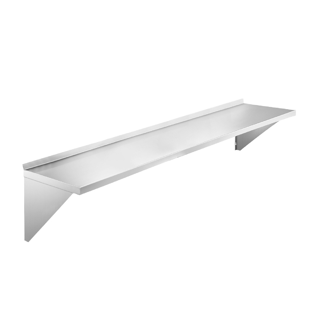 Estante/Repisa De Pared De Acero Inoxidable 304 Con Soporte 2438*305*254MM, Marca Freeze WK12A06600H