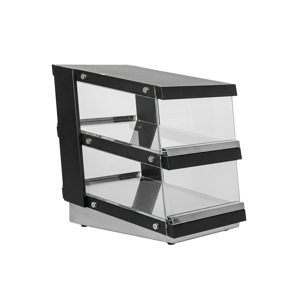 Exhibidor/Expositor/Vitrina De Sobremesa Caliente De 2 Repisas, 110V/60HZ, Medida: 60CM,TEMP:30-90°C, FR-VC60CM2P Freeze