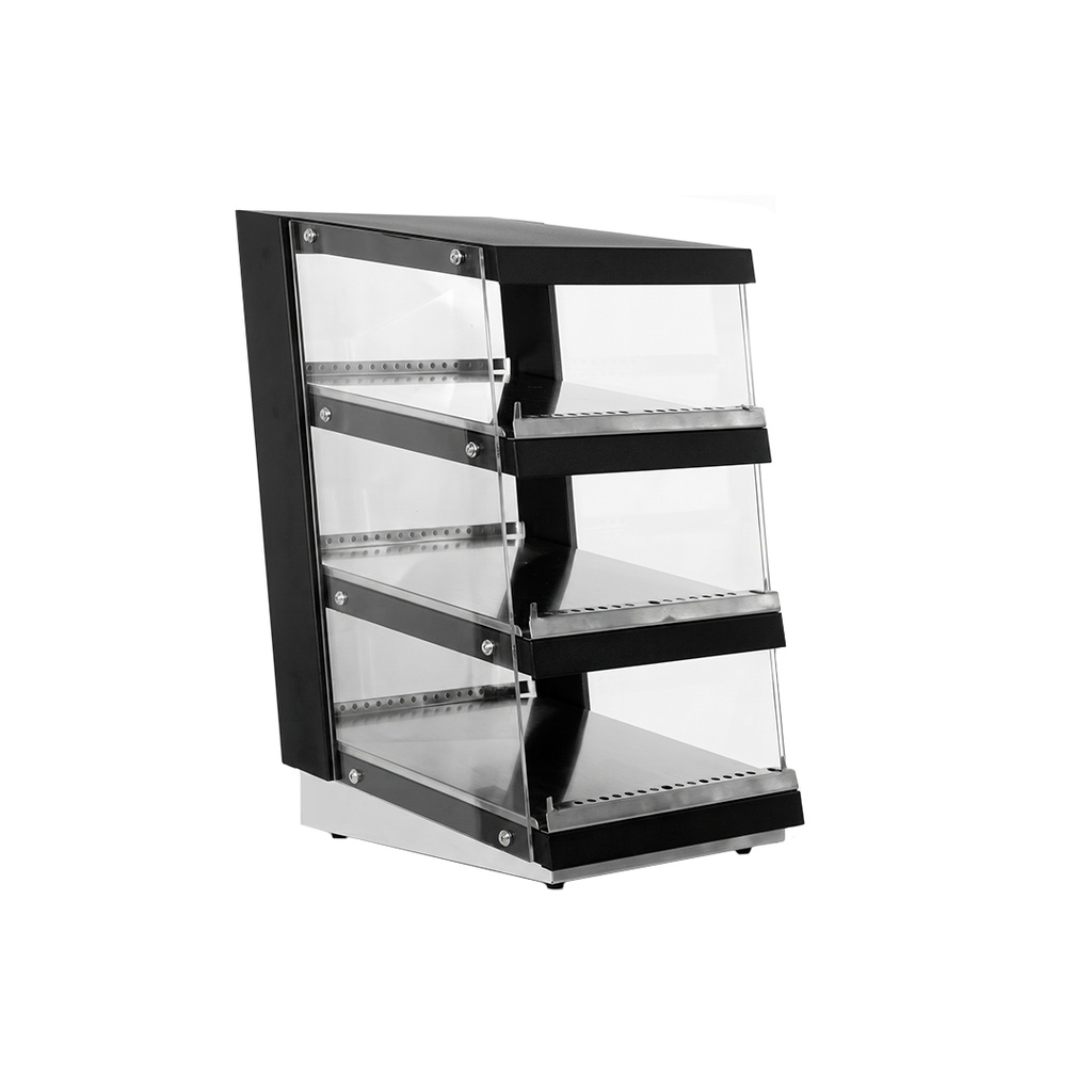 Exhibidor/Expositor/Vitrina De Sobremesa Caliente De 3 Repisas, 110V/60HZ, Medida: 60CM,TEMP:30-90°C, FR-VC60CM3P Freeze