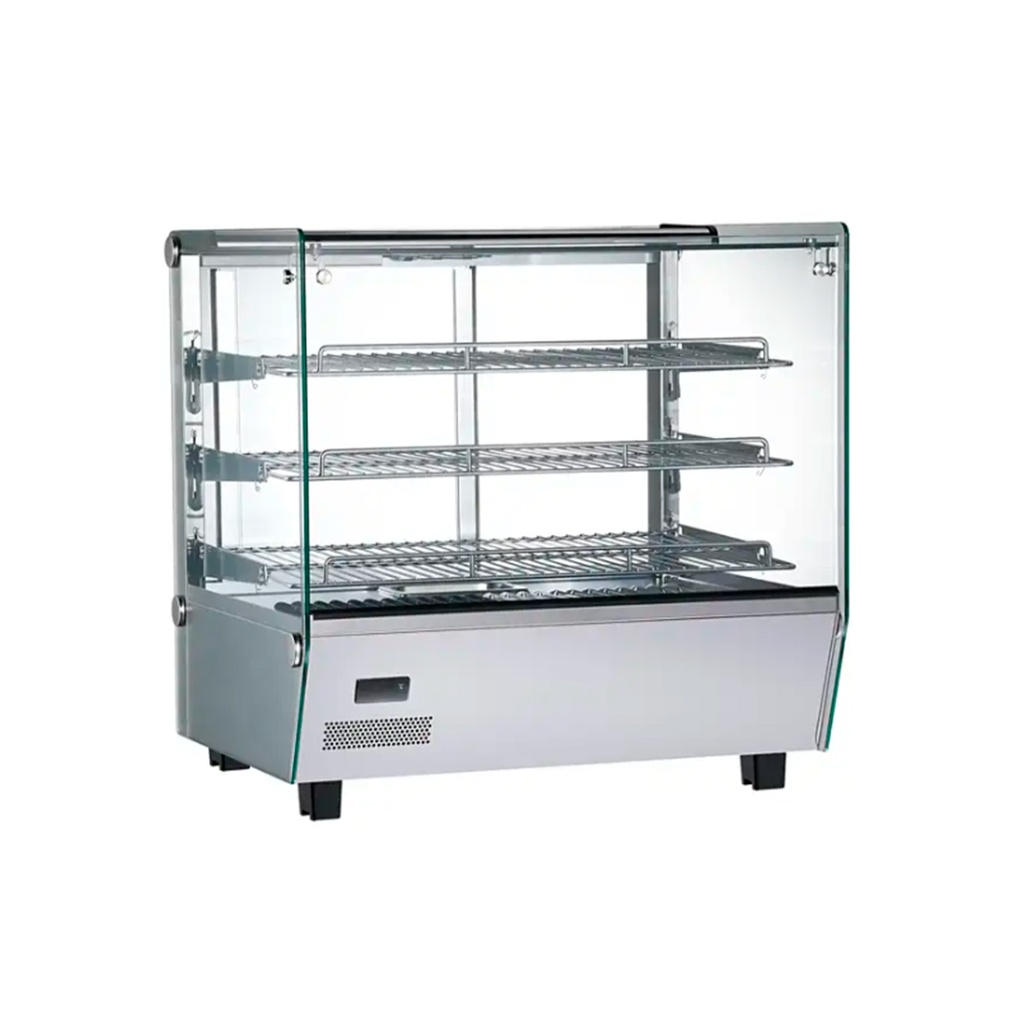 Exhibidor/Expositor/Vitrina De Sobremesa Caliente/ Acero/ CUADRADO,110V/60HZ,MEDIDA:75CM,TEMP:30-90°C,FR-VERC75CM Freeze 1000000608F