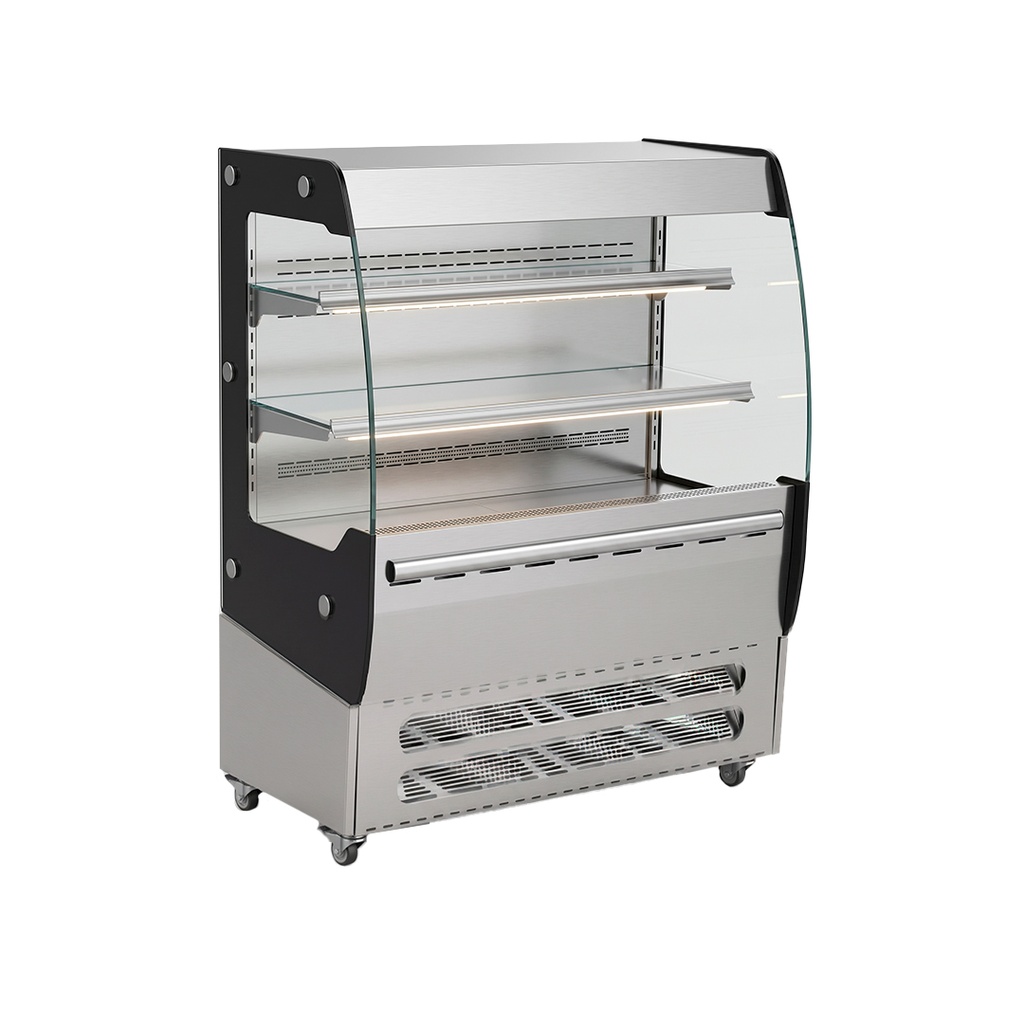 Expositor Autoservicio/Multideck Gris De Acero INOX/110V/60HZ Con Luz LED, Temp: 2-12/100X65X120CM,FR-VEMDAS100CM Freeze 100000540F