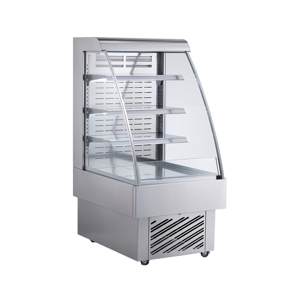 Expositor Autoservicio/Multideck Gris De Acero Inoxidable, 110V/60HZ Con Luz LED,TEMP:2-12°C,FR-NAS60/60X90X152CM,FREEZE