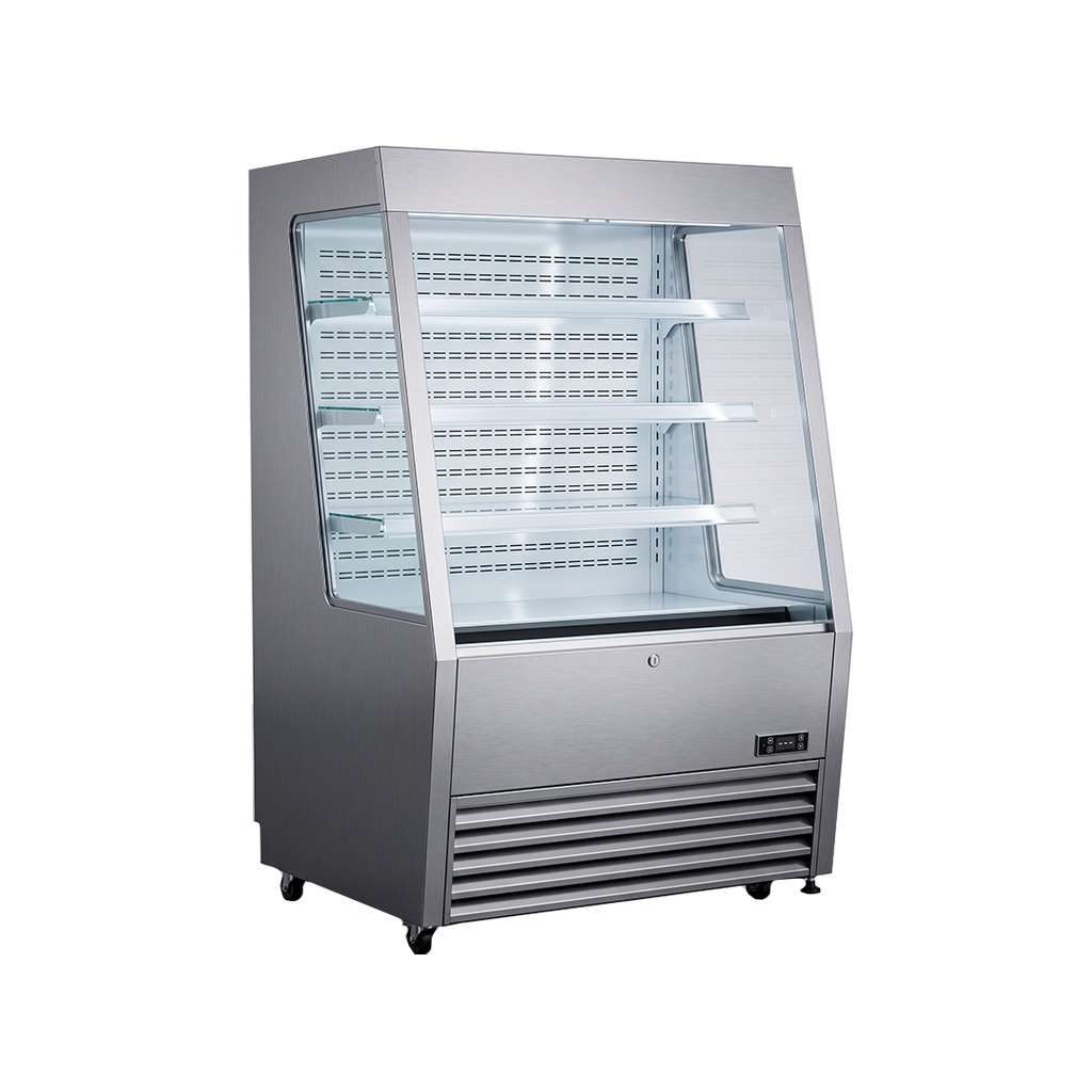 Expositor Autoservicio/Multideck Gris De Acero Inoxidable, 110V/60HZ Con Luz LED/2-12°C/92X80X150CM/ FR-NAS99CM Freeze
