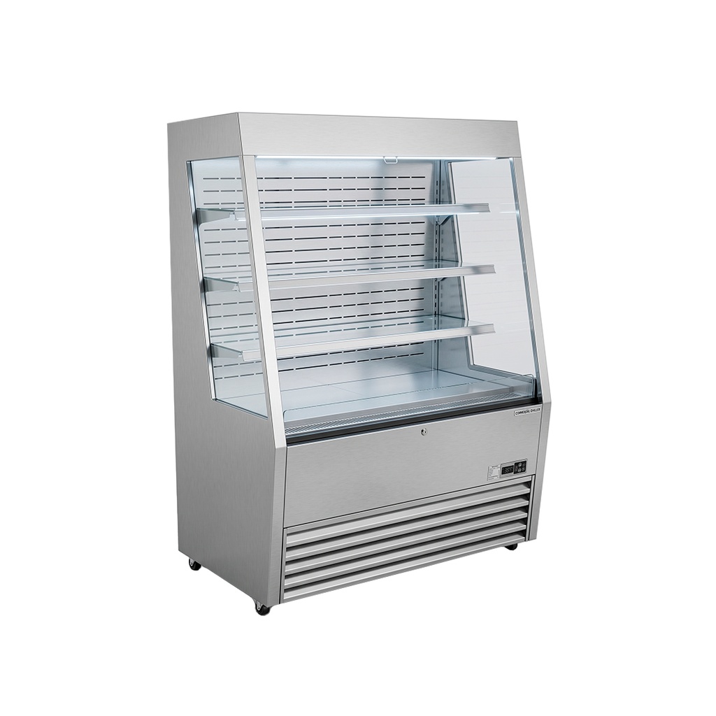 Expositor Autoservicio/Multideck Gris/Acero INOXIDABLE/110V/60HZ/ Luz LED/2-12°C/120X81X146CM,FR-NAS120CMX145CM Freeze