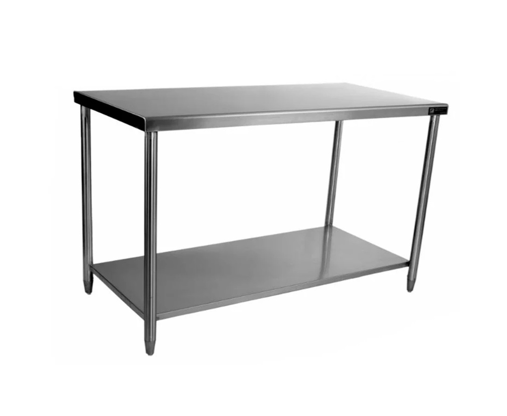 Mesa De Acero Inoxidable Central Con Entrepaño 180*70*90CM Al 304, Marca Freeze WK12A02300H