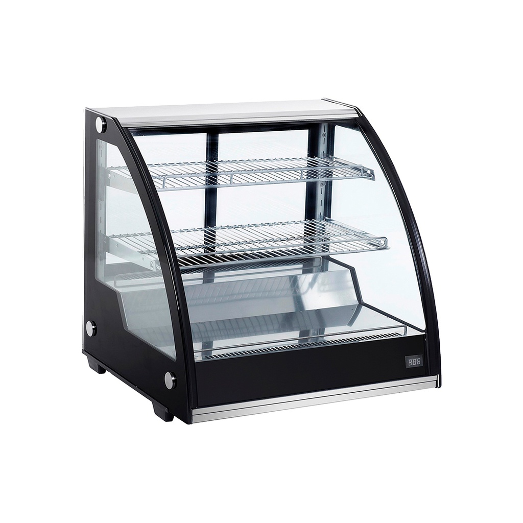 Vitrina Refrig/Exhibidor Curvo De Tortas Frias De Sobremesa, FR-VEF88CM, 88X60X70CM, 110V/60HZ, Temp: 0 ~ 12°C Freeze