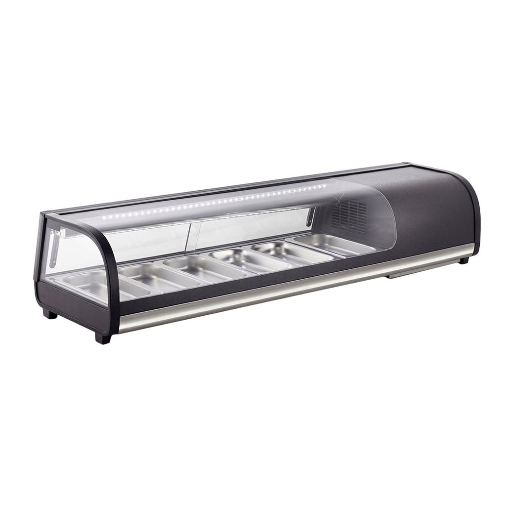 Vitrina Refrigerada Para Sushi, 110V/60HZ, Temp: 0-12°C, Tamaño: 120CM, De 4 Bandejas, FR-ES120CM, Marca Freeze