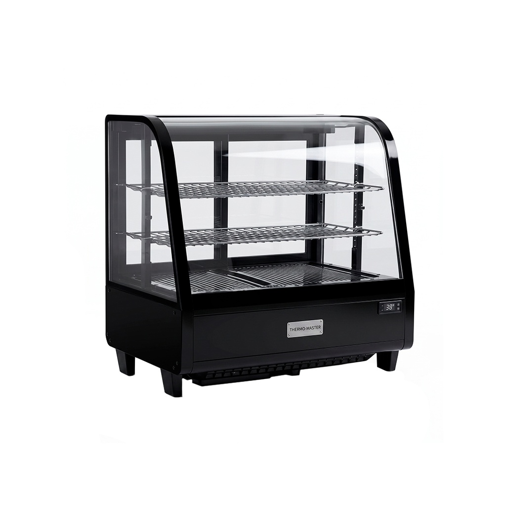 Vitrina Refrigerada/Exhibidor Curvo De Tortas Frias De Sobremesa, FR-VR76CM,70X45X70CM, 110V/60HZ, Temp: 0 ~ 12°C Freeze