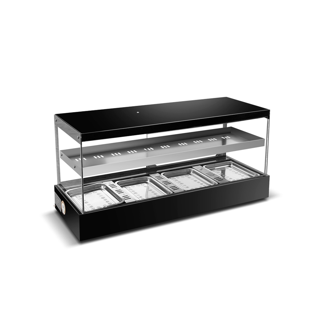 Vitrina/Exhibidora Caliente De Sobremesa Horizontal, 110V/60HZ, Temp: 35-80°C, De 2 Repisas, Tamaño: 95X35X46CM,FREEZE WK15A11100H
