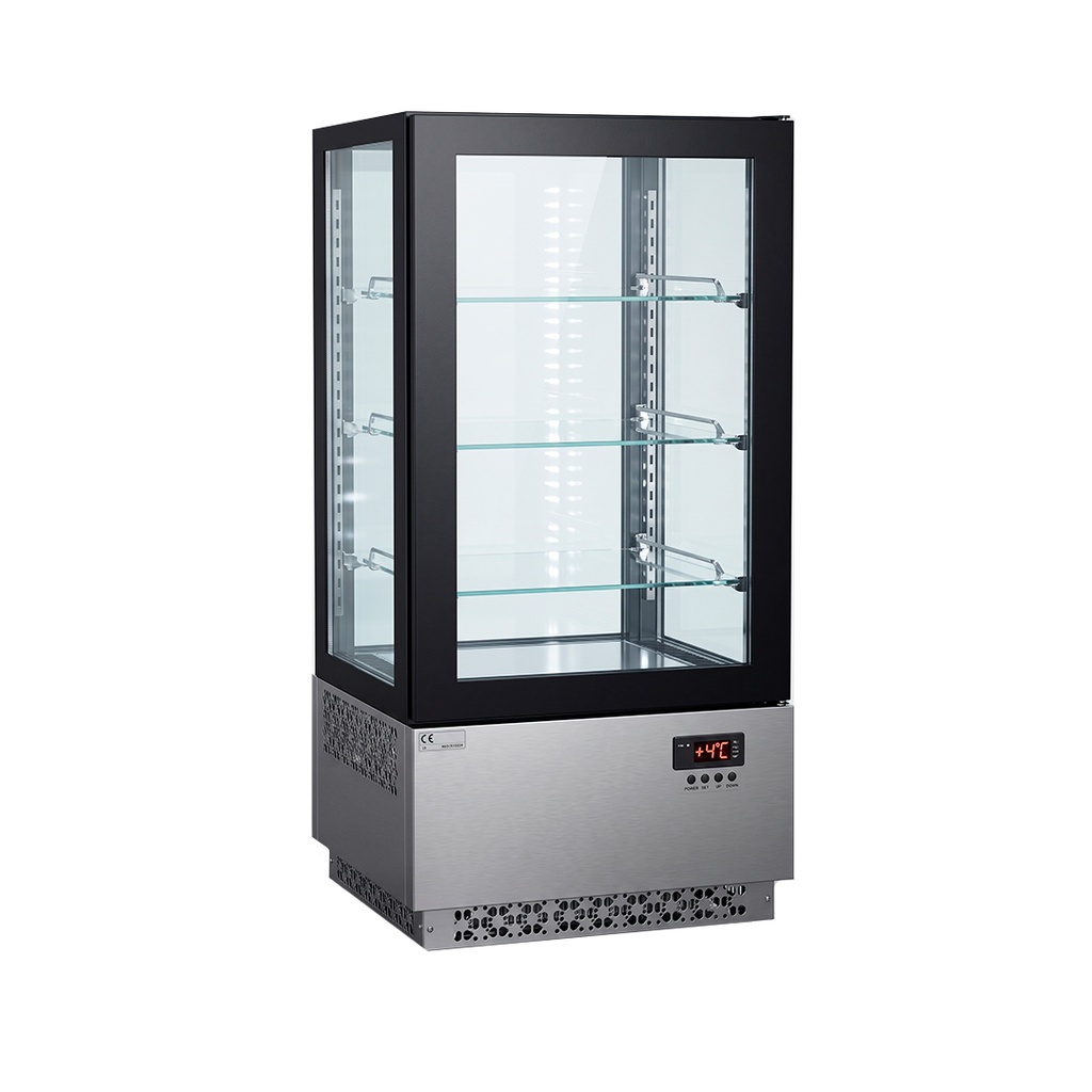 Vitrina/Expositor Vertical Refrigerado De Acero, Medidas: 43X39X102CM, Temp: 0-12°C, FR-NEBF102CM Marca Freeze