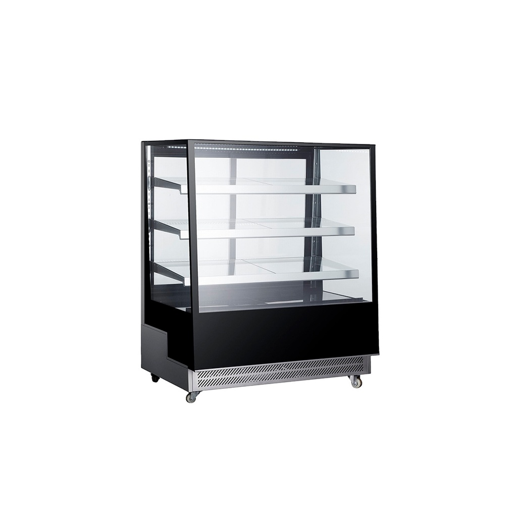 Vitrina/Expositor Vertical Refrigerado Negro De Acero, Medidas: 130X80X145CM, Temp: 0-12°C, FR-130CM Marca Freeze 1000000514F