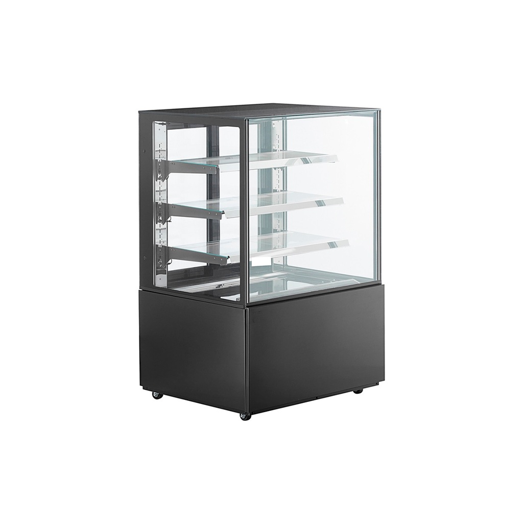 Vitrina/Expositor Vertical Refrigerado Negro De Acero, Medidas: 135X68X141CM, Temp: 0-12°C, FR-VER135CM Marca Freeze 100000516F