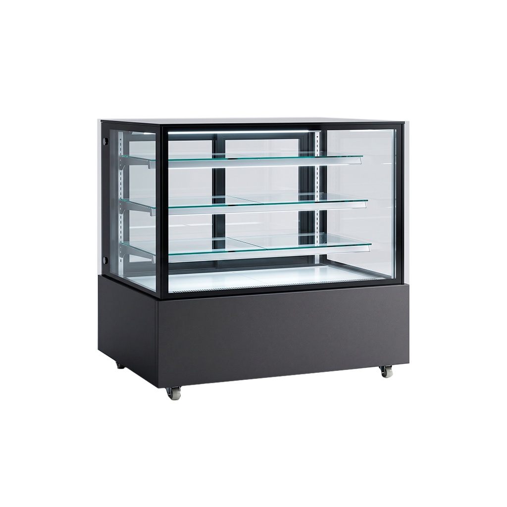 Vitrina/Expositor Vertical Refrigerado Negro De Acero, Medidas: 182X68X141CM, Temp: 0-12°C, FR-VER190CM Marca Freeze 100000518F