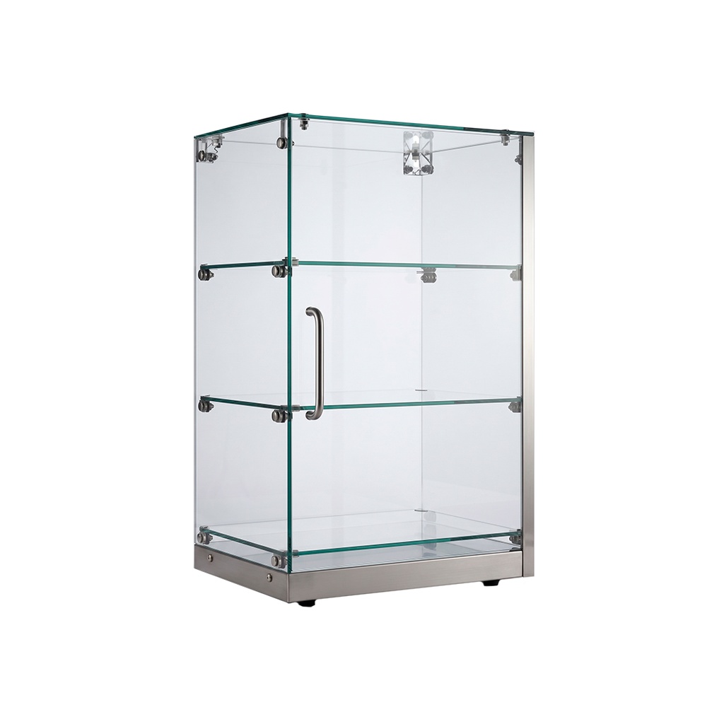 Vitrina/Mostrador/Exhibidor De Vidrio Templado Cuadrado, Temperatura Ambiente, 3 Repisas,/ 40X34X61CM, FR-EAT46CM/FREEZE