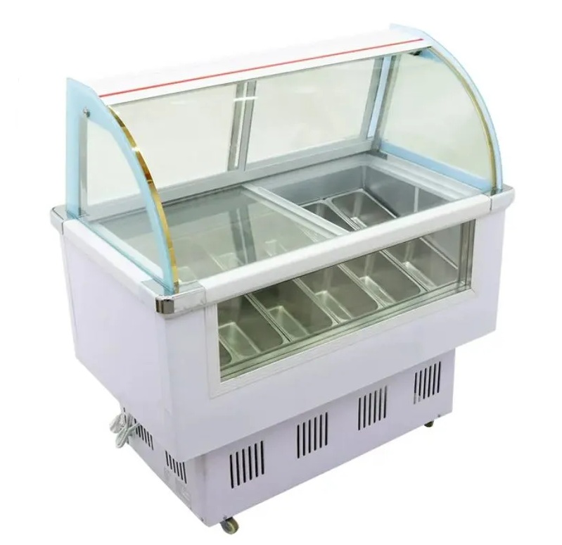 Exhibidor De Helados 12 Tolvas, Compresor Embraco, Termostato Digital, 110V/60HZ, Temp: -22C, Tamaño: 116*69*123CM RP21A16701H