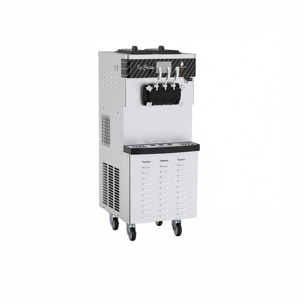 Maquina De Helado Suave Pedestal Industrial, 110V/60HZ, 2.700W,2 Comp. Embraco,Cap: 38-45L/H/ Tolvas 6LX2/FR-MHP38-45L/H