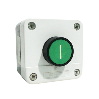 Caja Plastica Con Pulsador Verde Saliente 1NA NP2/B102