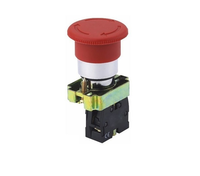 Pulsador Metalico Rojo Tipo Hongo De Emergencia Con Retencion NP2-BS542 HE21A017100H