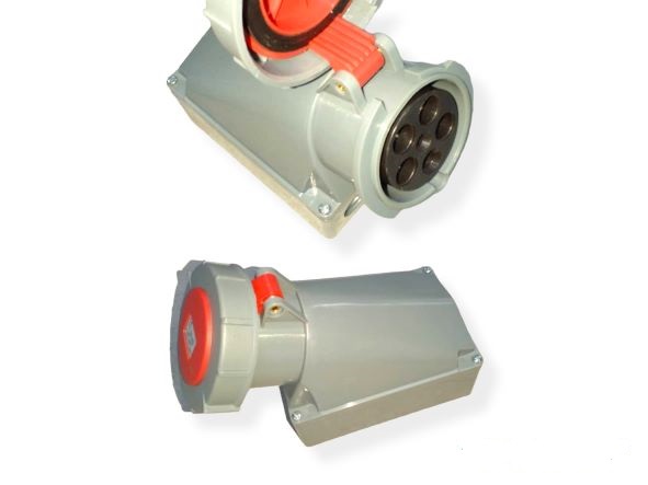 Tomacorriente Industrial Hembra Base Superficial Secon Master (5 Nucleos) 3P+N+E, 63A, 380-415V WH-1352