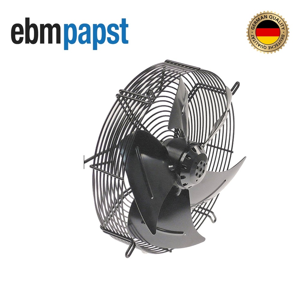 Motorventilador Axial Ebm Papst Aleman S4D450AP0101, 450MM (18"), 220V-440V/3PH/60HZ, 4 Polos, Flujo V, Temp HASTA:-45°C