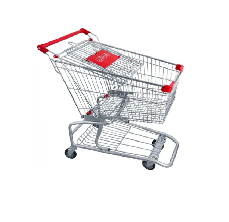 Carro De Supermercado De 120 Litros Color Rojo (890*550*1000MM)