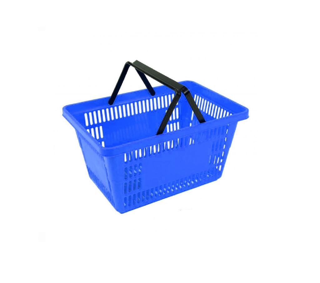 Cesta De Mano Para Supermercado (Autoservicio) Plastica De 28 Litros Azul FR-WHBS02BLUE