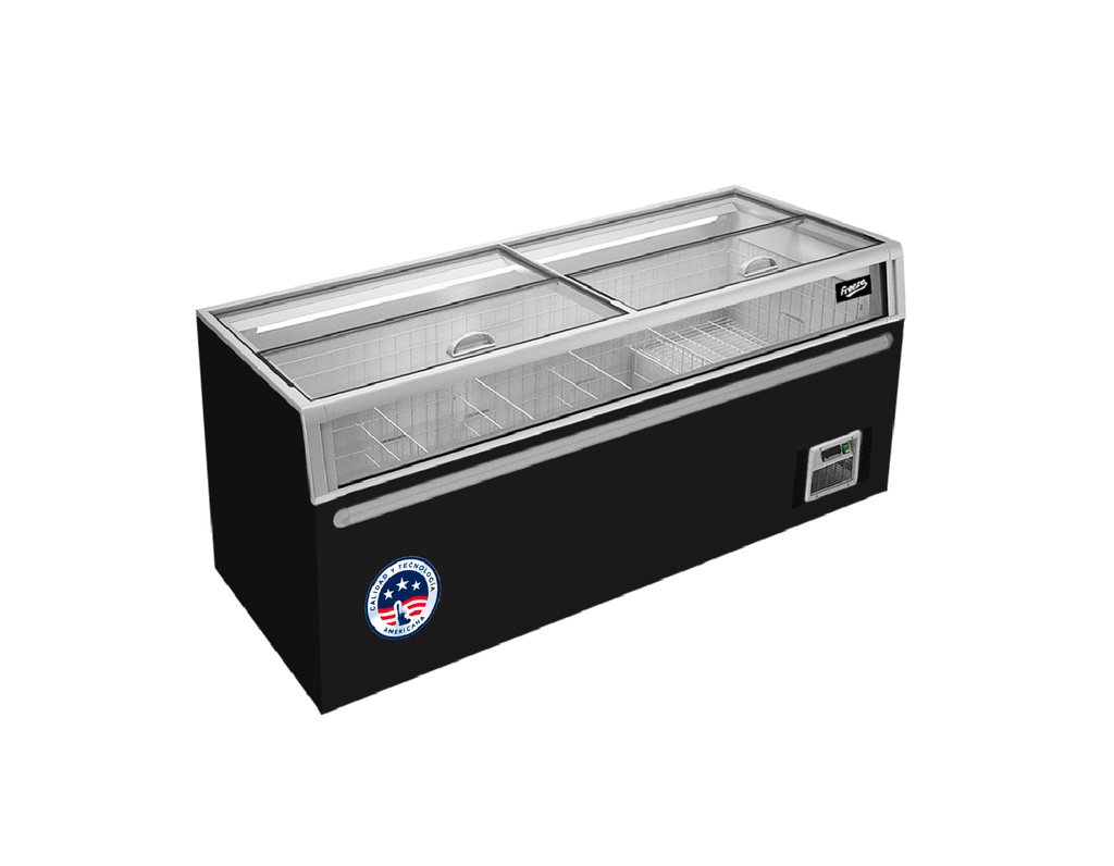 Congelador Exhibidor Horizontal Tipo Isla (Premium) 900L Panoramico De 2.1M, 220V/60HZ, Dual -22°C~8°C, FR-210S Freeze