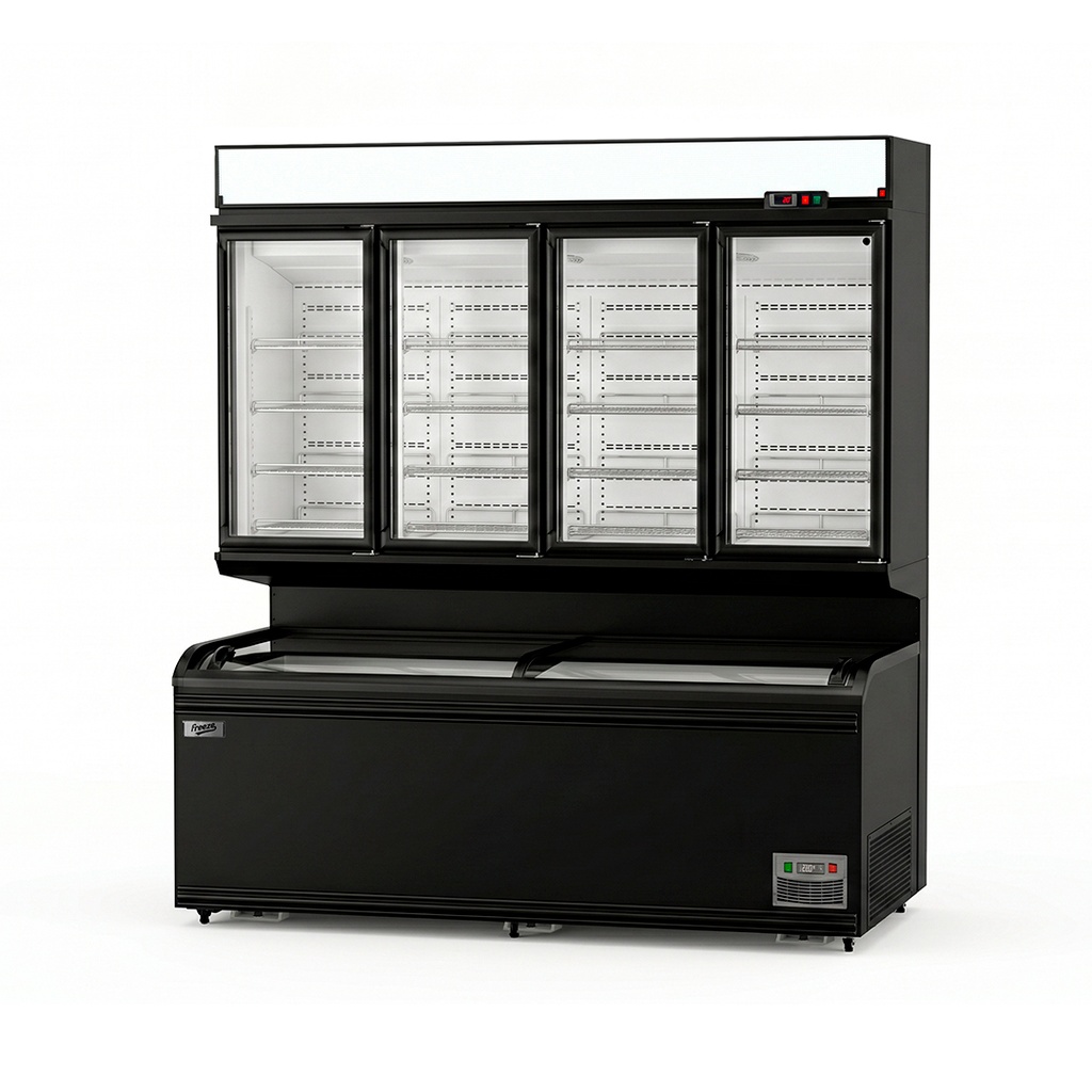 Congelador Exhibidor Vertical/Horizonal (Premium), TEMP:-18°C~-22°C, 220V/60HZ, 4 Puertas, 211X109X238CM, FR-EASMD4P2.1M 100000404F