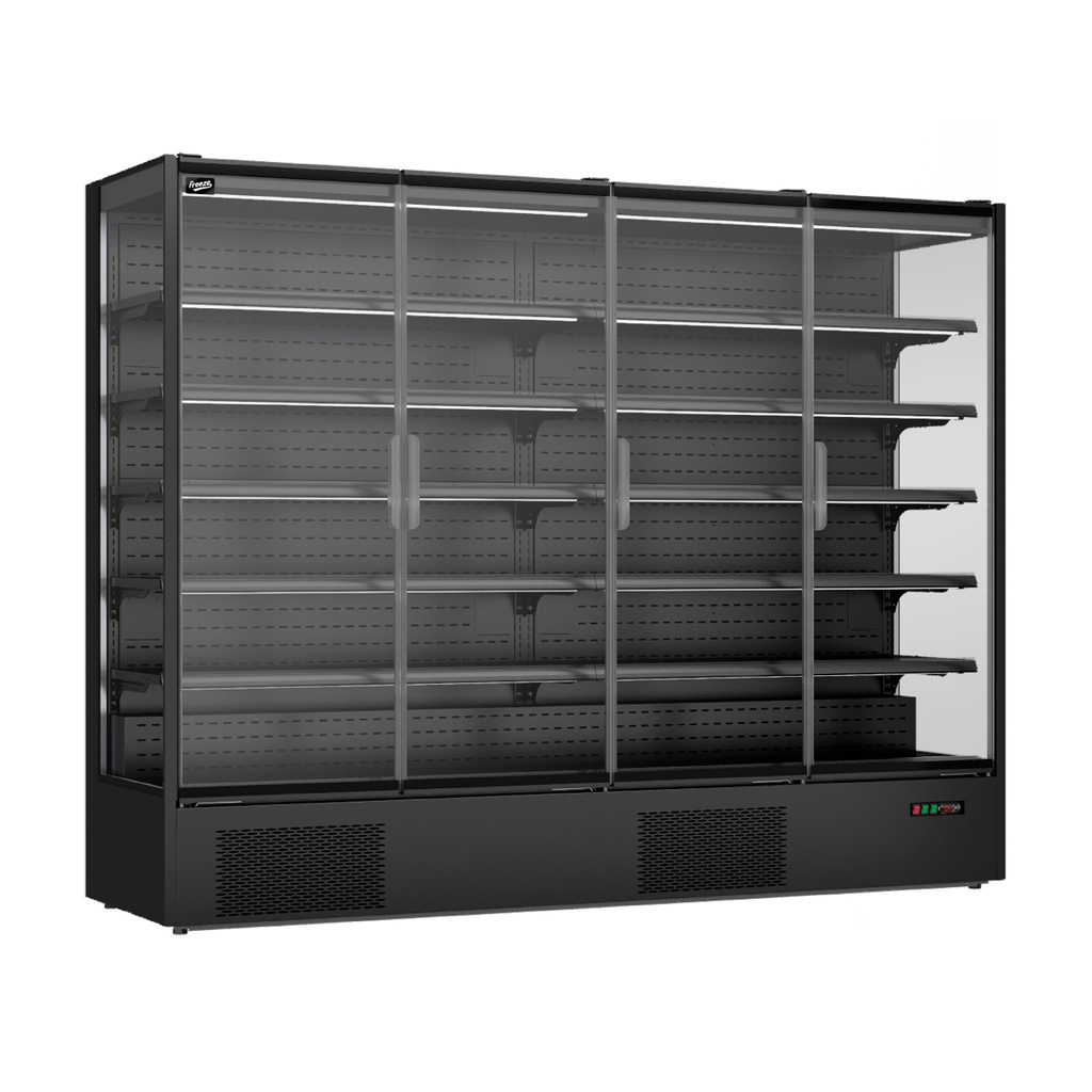 Multideck Autocontenido, Expositor Vertical Cerrado 4 Puertas, De 2.5MTS, 1.529L 220V/60HZ EVAS-311 Freeze