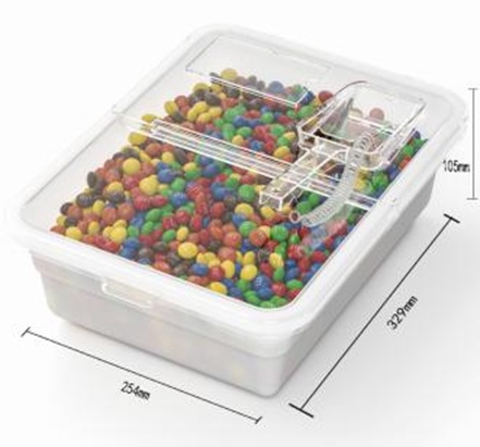 Contenedor Plastico De 10 Litros Ideal En Maniceras Y Cereales Para Supermercado, (Medida 329X254X105MM) 100000739F