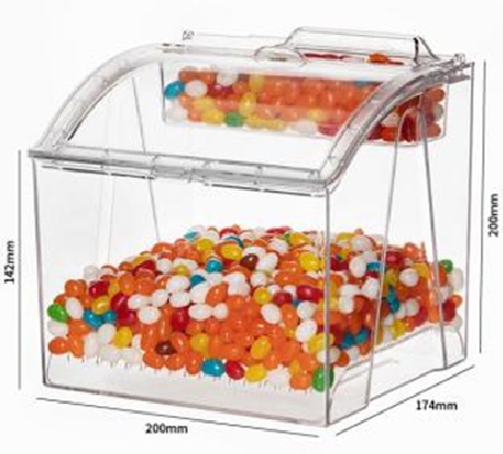 Contenedor Plastico De 7 Litros Ideal En Maniceras Y Cereales Para Supermercado, (Medida  200X180X200MM) 100000745F