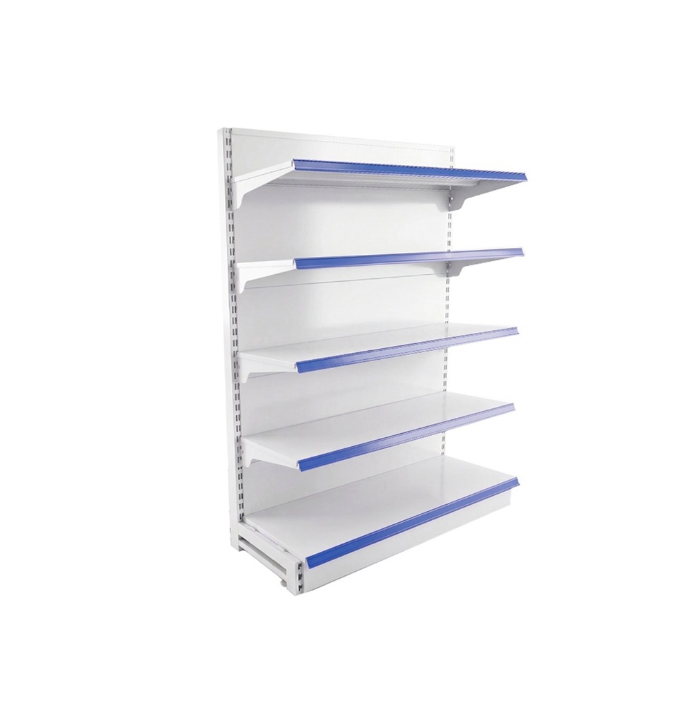 Estante De Pared De 6 Niveles Para Supermercado- Medida 1200X480X2000MM (1PISOX40CM 5PISOSX35CM) Color Blanco 100000900F