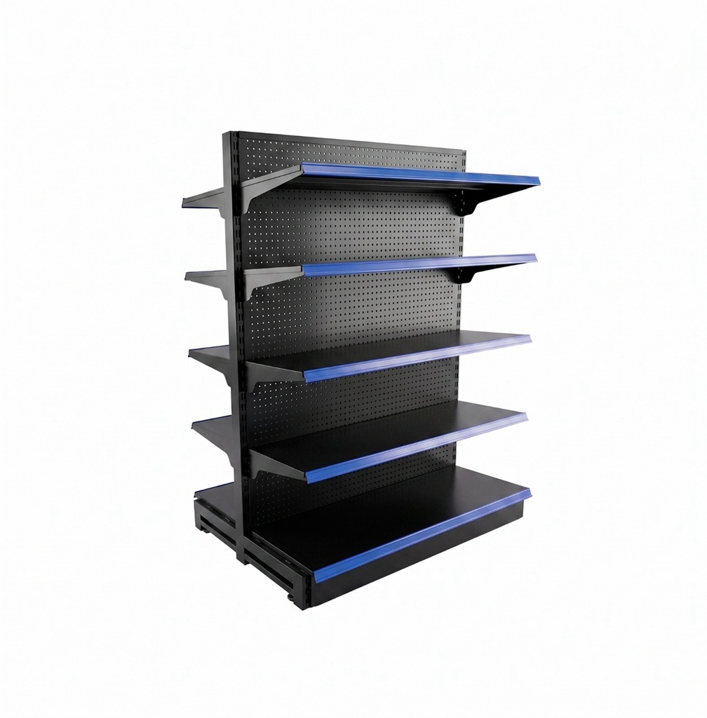 Piramide Central Micro Perforada De 6 Niveles Para Supermercado - Medida 1200X850X2000MM (1PISOX40CM 5PISOSX35CM) Color 100000896F