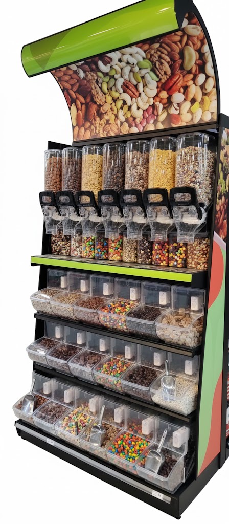 Mueble Candy Bar Para Supermercado Ideal En Maniceria Y Cereales,con Accesorios Y Contenedores PLASTICO(1000X750X2450MM) 100000440F